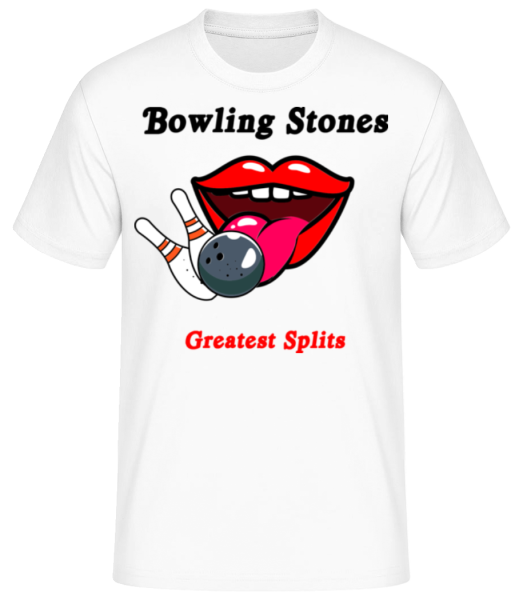Bowling Stones - Men's Basic T-Shirt - White - Front