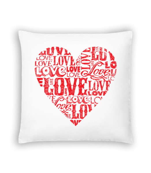 Love Heart Red - Cushion - White - Front