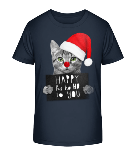 Happy Ho Ho Ho To You - Kid's Bio T-Shirt Stanley Stella - Navy - Front