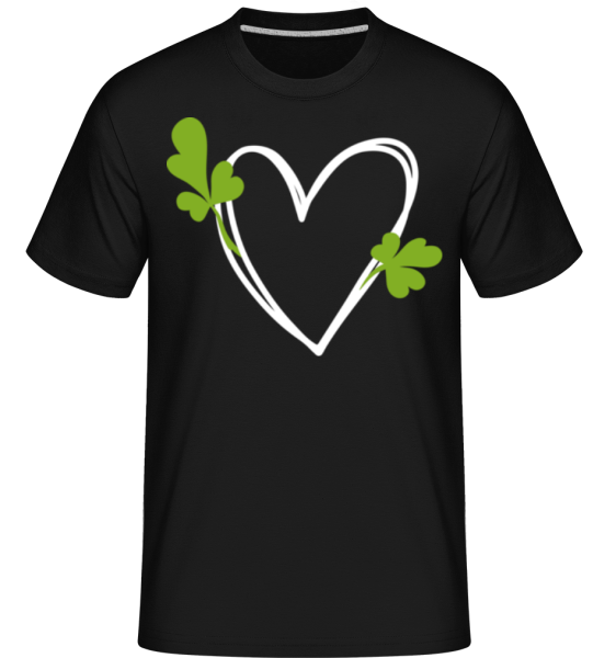 St Patrick's Day heart -  Shirtinator Men's T-Shirt - Black - Front