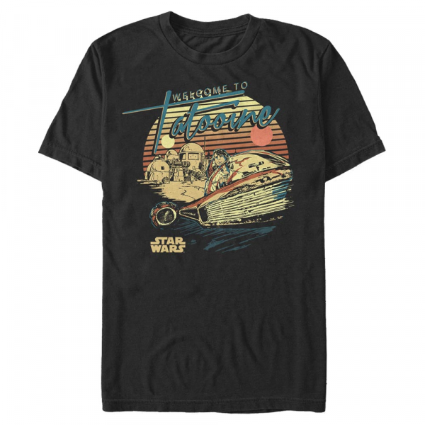 Star Wars - Luke Skywalker Vacation Spot - Men's T-Shirt - Black - Front