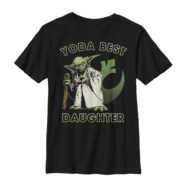 Star Wars - Yoda Best Daughter - Family - Kids T-Shirt - Black - Front