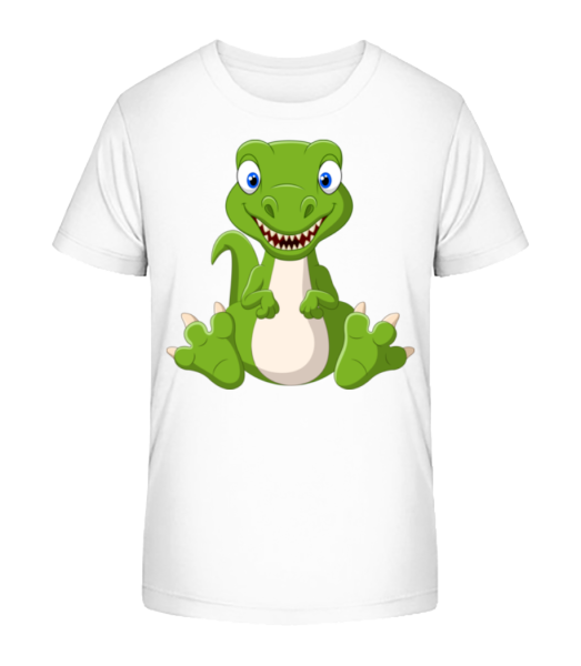 Naughty Dinosaur - Kid's Bio T-Shirt Stanley Stella - White - Front