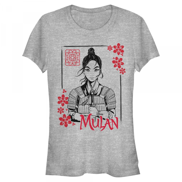 Disney - Mulan - Mulan Ink Line - Women's T-Shirt - Heather grey - Front
