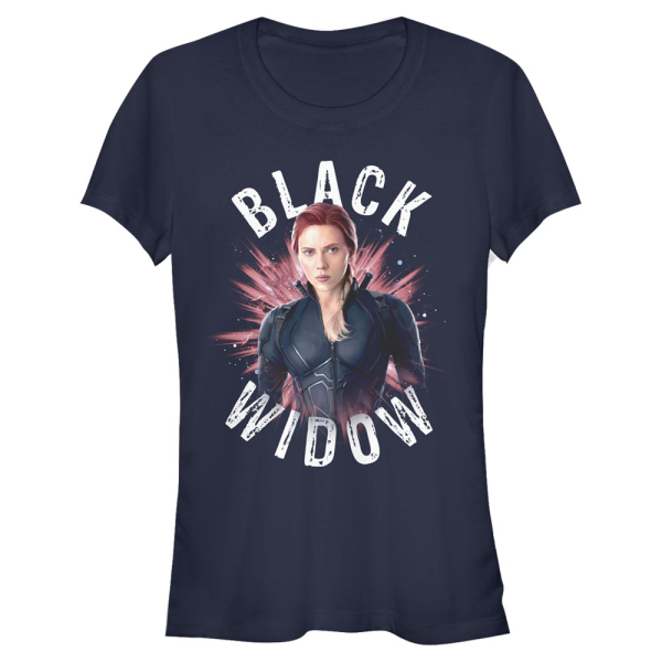 Marvel - Avengers Endgame - Black Widow Burst - Women's T-Shirt - Navy - Front