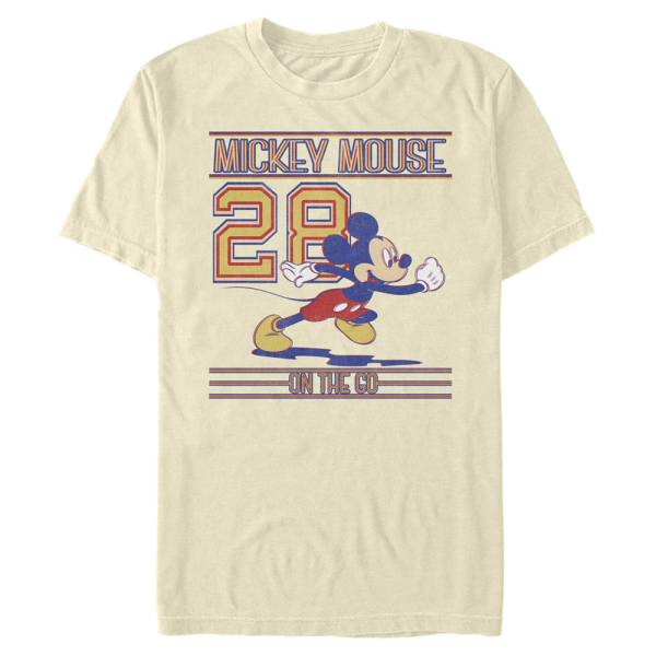 Disney Classics - Mickey Mouse - Mickey Since 28 - Men's T-Shirt - Cream - Front
