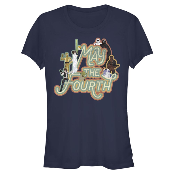 Star Wars - Skupina May The Fourth - Women's T-Shirt - Navy - Front