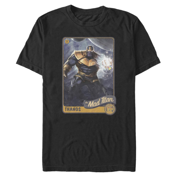 Marvel - Avengers - Thanos Titan Card - Men's T-Shirt - Black - Front
