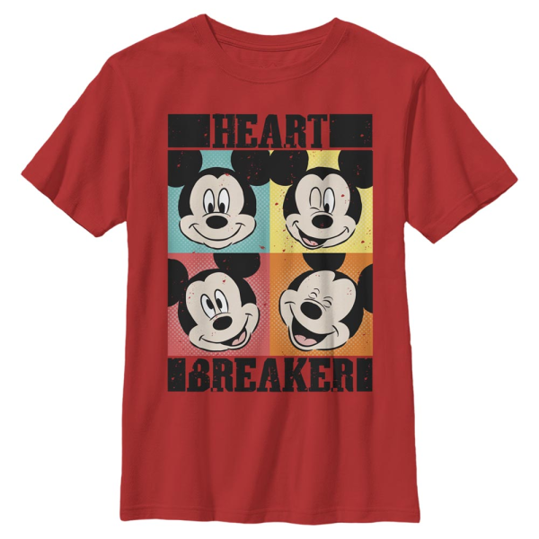 Disney Classics - Mickey Mouse - Mickey Mouse Mickey Heart - Kids T-Shirt - Red - Front