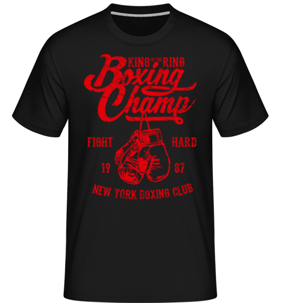 Boxing Champ -  Shirtinator Men's T-Shirt - Black - Front