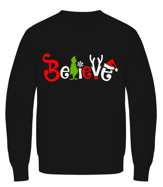 Believe - Men's Sweatshirt - Black - Front
