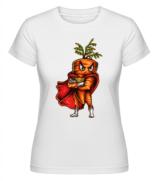 Super Carrot -  Shirtinator Women's T-Shirt - White - Vorn