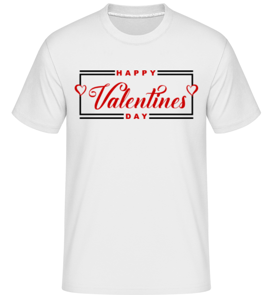 Happy Valentines Day -  Shirtinator Men's T-Shirt - White - Front