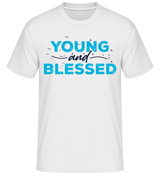 Young And Blessed -  Shirtinator Men's T-Shirt - White - Front