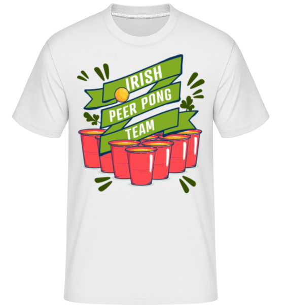Irish Beer Pong Team -  Shirtinator Men's T-Shirt - White - Front