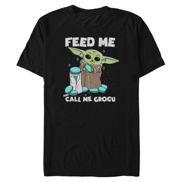 Star Wars - The Mandalorian - Grogu Snack Time Alt - Men's T-Shirt - Black - Front