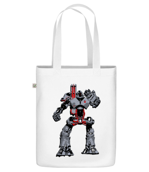 Fighting Robots - Organic tote bag - White - Front