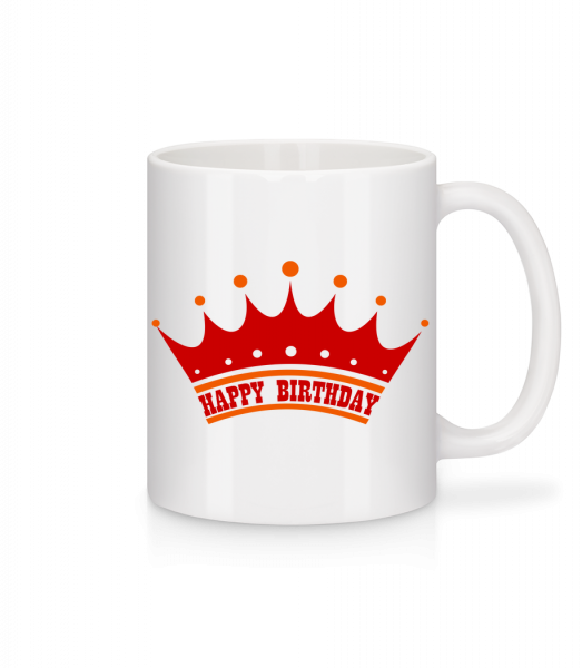 Happy Birthday Crown - Mug - White - Vorn