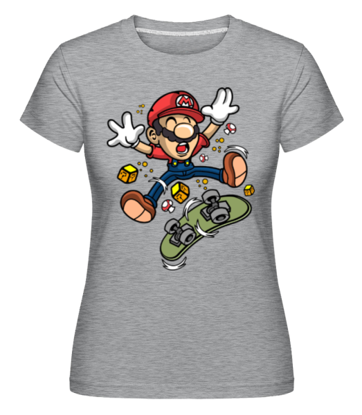 Mario Skater -  Shirtinator Women's T-Shirt - Heather grey - Front