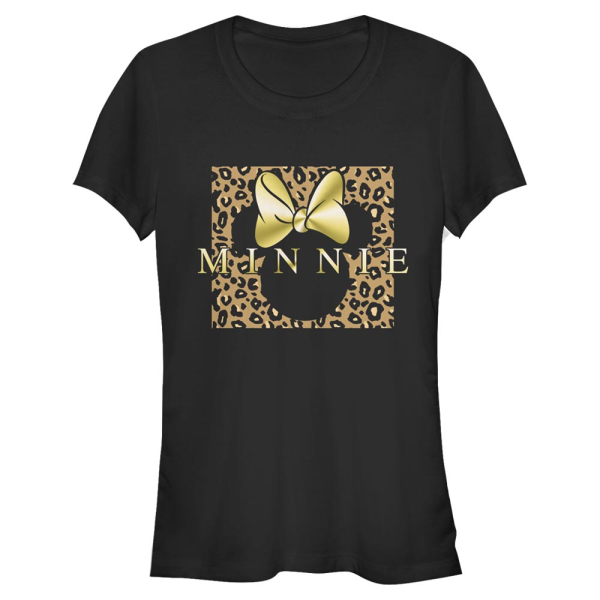 Disney Classics - Mickey Mouse - Minnie Mouse Leopard Square - Women's T-Shirt - Black - Front