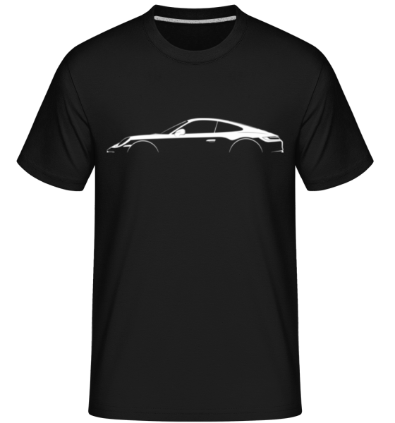 'Porsche 911 Carrera (992)' Silhouette -  Shirtinator Men's T-Shirt - Black - Front