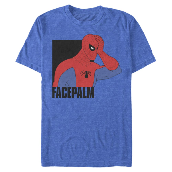 Marvel - Spider-Man - Spider-Man Facepalm - Men's T-Shirt - Heather royal blue - Front