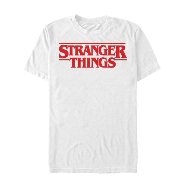 Netflix - Stranger Things - Logo Stranger Red - Men's T-Shirt - White - Front