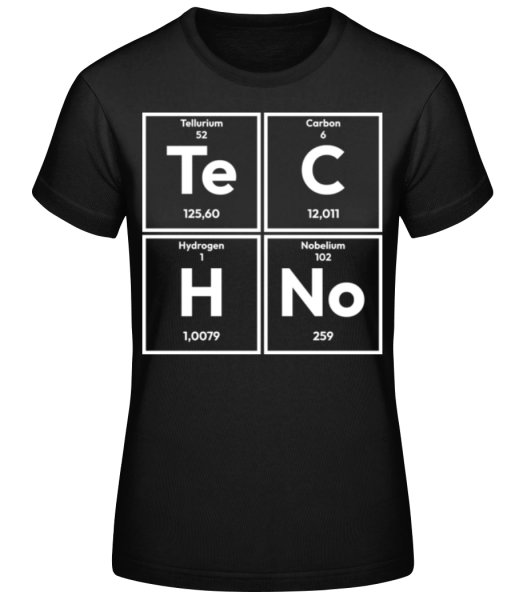 Techno Periodic Table - Women's Basic T-Shirt - Black - Front