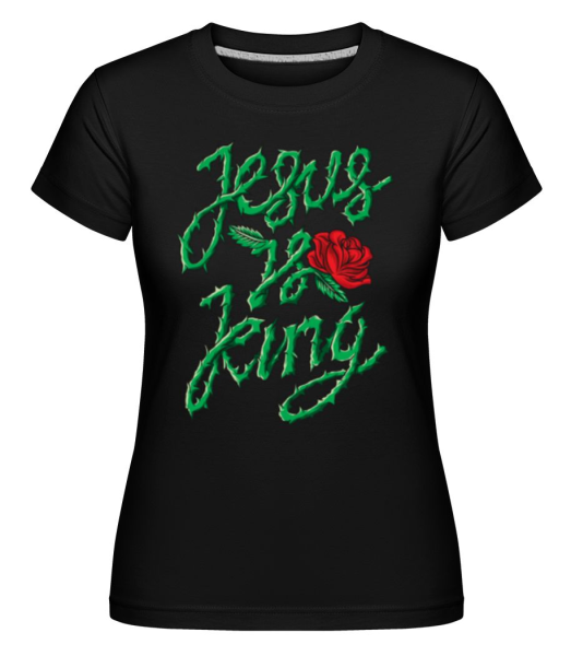 Jesus Is King -  Shirtinator Women's T-Shirt - Black - Front