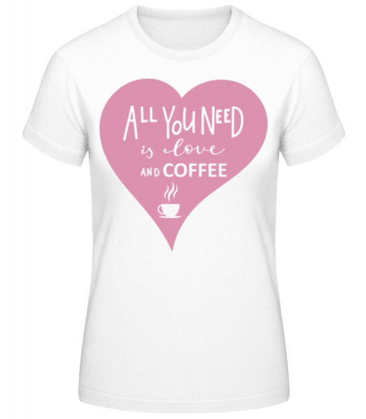 Love And Coffee - Women's Basic T-Shirt - White - Front
