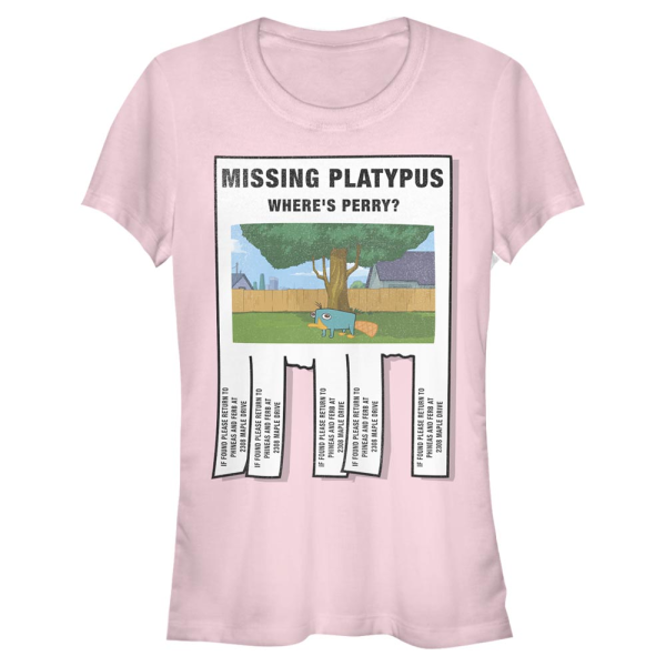 Disney Classics - Phineas and Ferb - Agent P Missing Platypus - Women's T-Shirt - Pink - Front