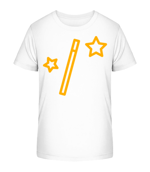 Magic Wand And Stars - Kid's Bio T-Shirt Stanley Stella - White - Front