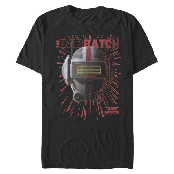 Star Wars - The Bad Batch - Big Face Tech Batch - Men's T-Shirt - Black - Front