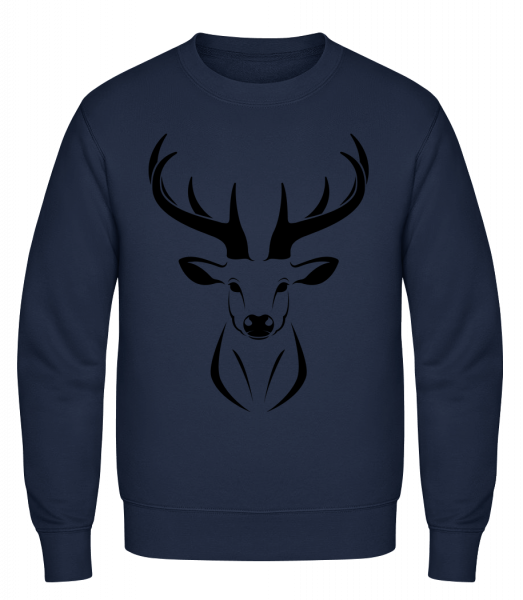 Deer - Classic Set-In Sweatshirt - Navy - Vorn