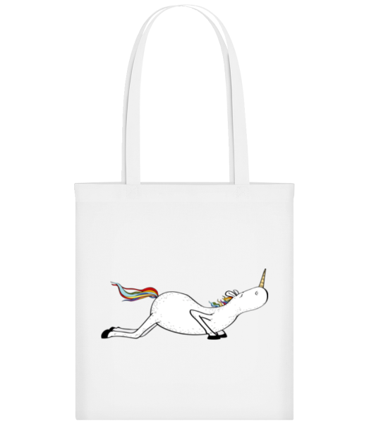 Yoga Unicorn Pushups - Tote Bag - White - Front