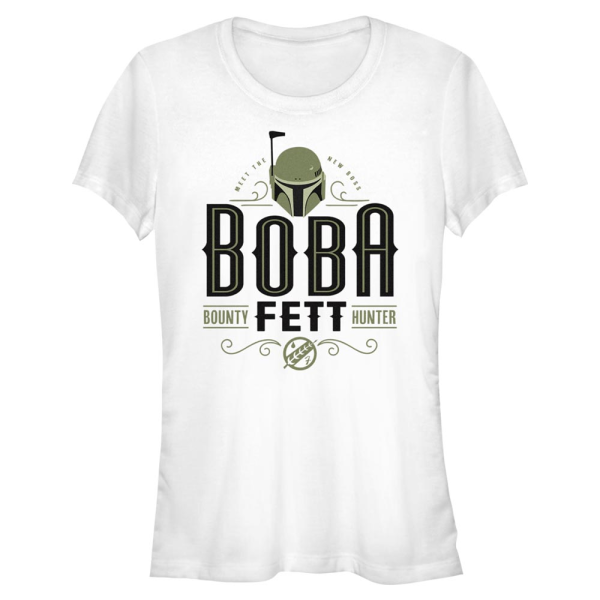 Star Wars - Book of Boba Fett - Logo Boba Fett Bounty Hunter - Women's T-Shirt - White - Front