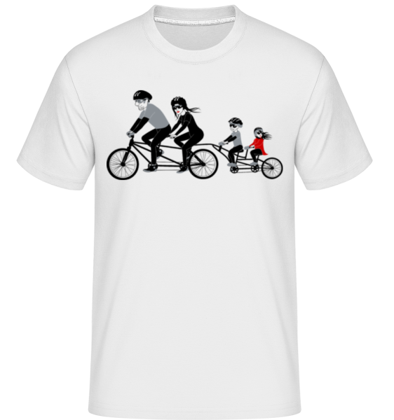 Bicycle Family -  Shirtinator Men's T-Shirt - White - Front