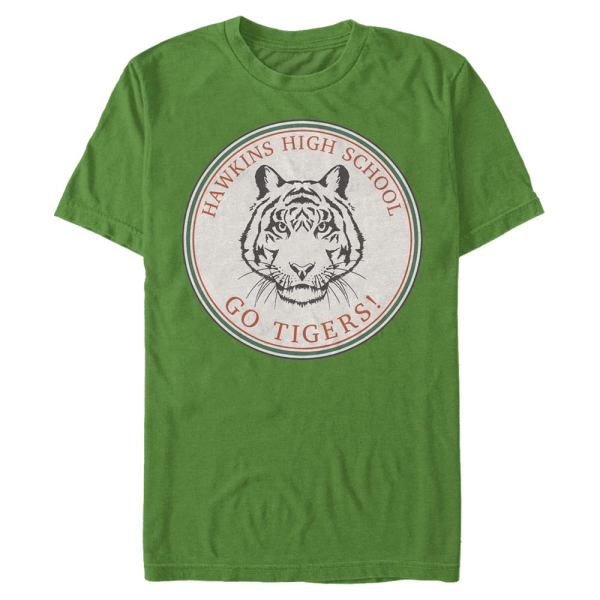 Netflix - Stranger Things - Hawkins Go Tigers - Men's T-Shirt - Kelly green - Front