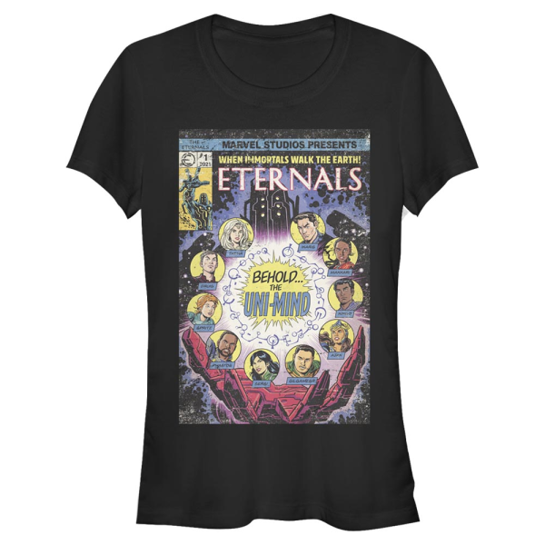 Marvel - Eternals - Group Shot Vintage Comic Cover 2 - Women's T-Shirt - Black - Front