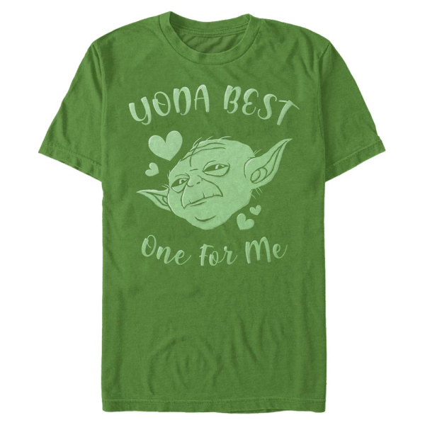 Star Wars - Yoda Best Hearts - Valentine's Day - Men's T-Shirt - Kelly green - Front