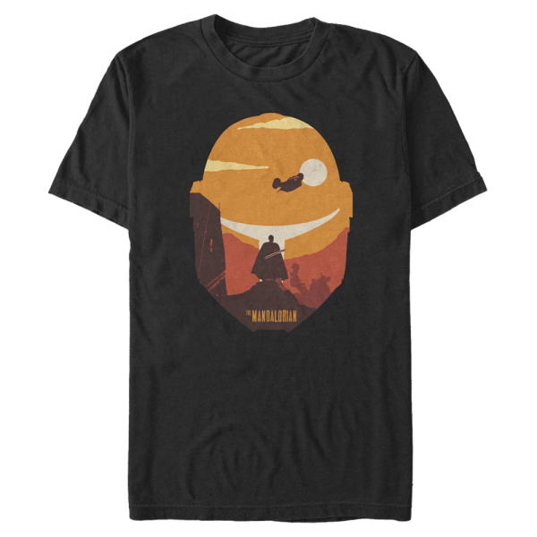 Star Wars - The Mandalorian - Moff Gideon Dark Saber Poster - Men's T-Shirt - Black - Front