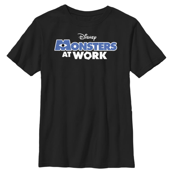 Pixar - Monsters - Logo Monsters Work - Kids T-Shirt - Black - Front