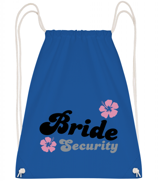 Bride Security Flowers - Drawstring Backpack - Royal blue - Vorn