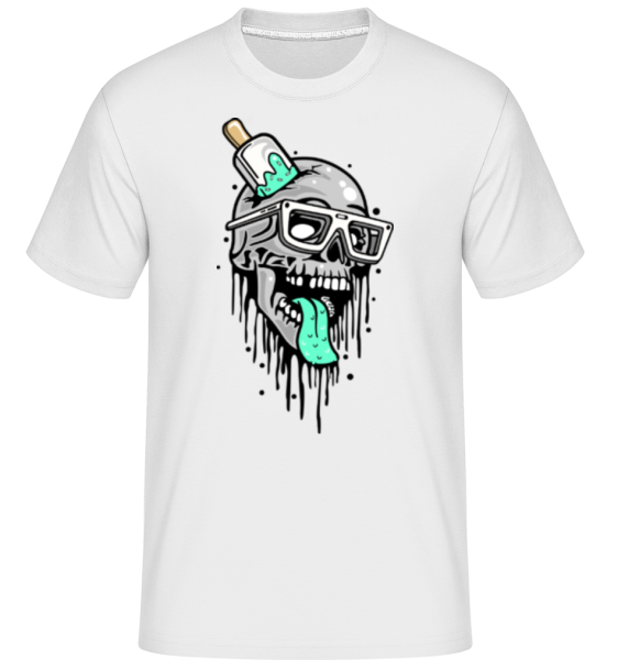 Coloured Skull -  Shirtinator Men's T-Shirt - White - Front