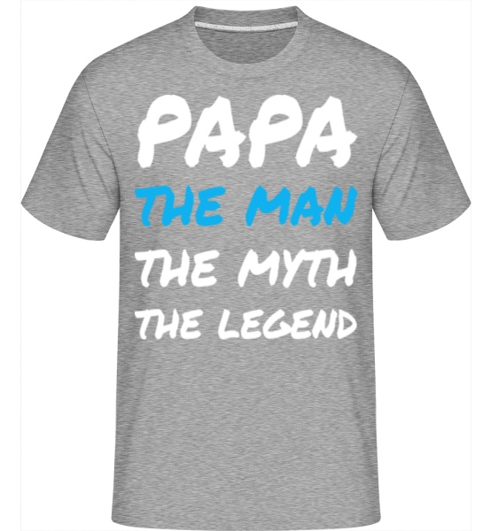 Papa The Man -  Shirtinator Men's T-Shirt - Heather grey - Front