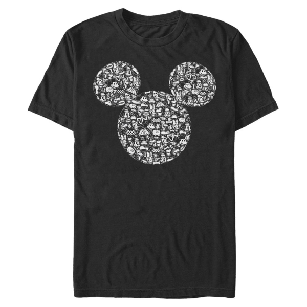 Disney - Mickey Mouse - Mickey Icons Fill - Men's T-Shirt - Black - Front