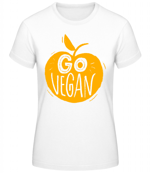 Go Vegan - Basic T-Shirt - White - Vorn
