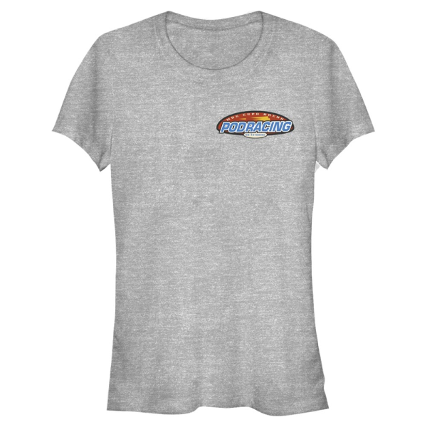 Star Wars - Logo Podracing Pocket - Women's T-Shirt - Heather grey - Front