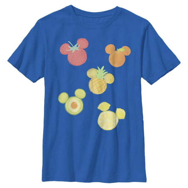 Disney Classics - Mickey Mouse - Mickey Assorted Fruit - Kids T-Shirt - Royal blue - Front