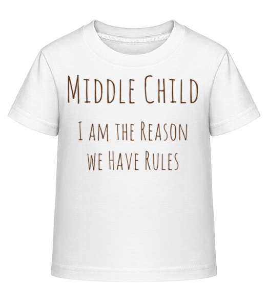 Middle Child - Kid's Shirtinator T-Shirt - White - Front